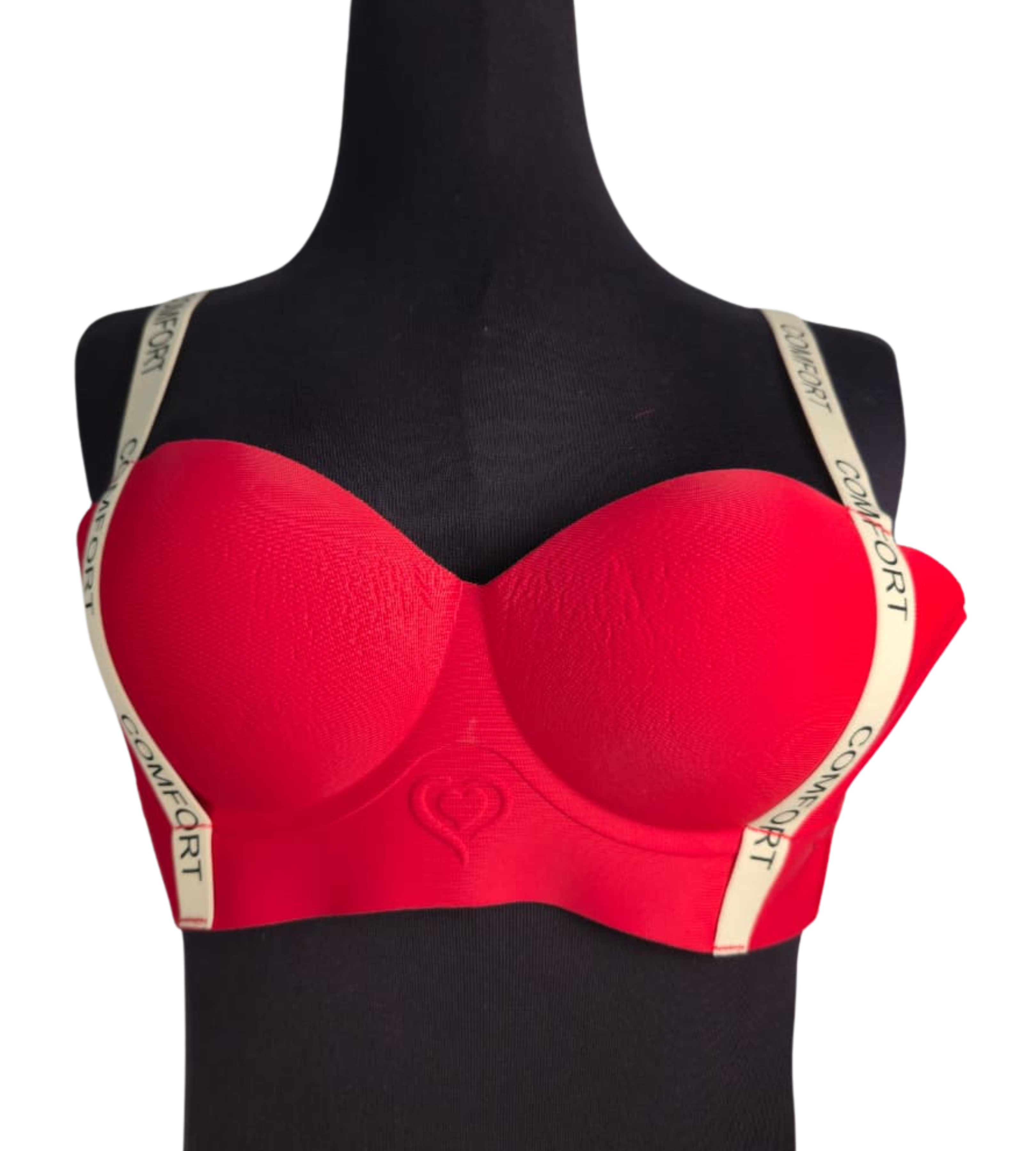 Red Comfort Strap Padded Bra