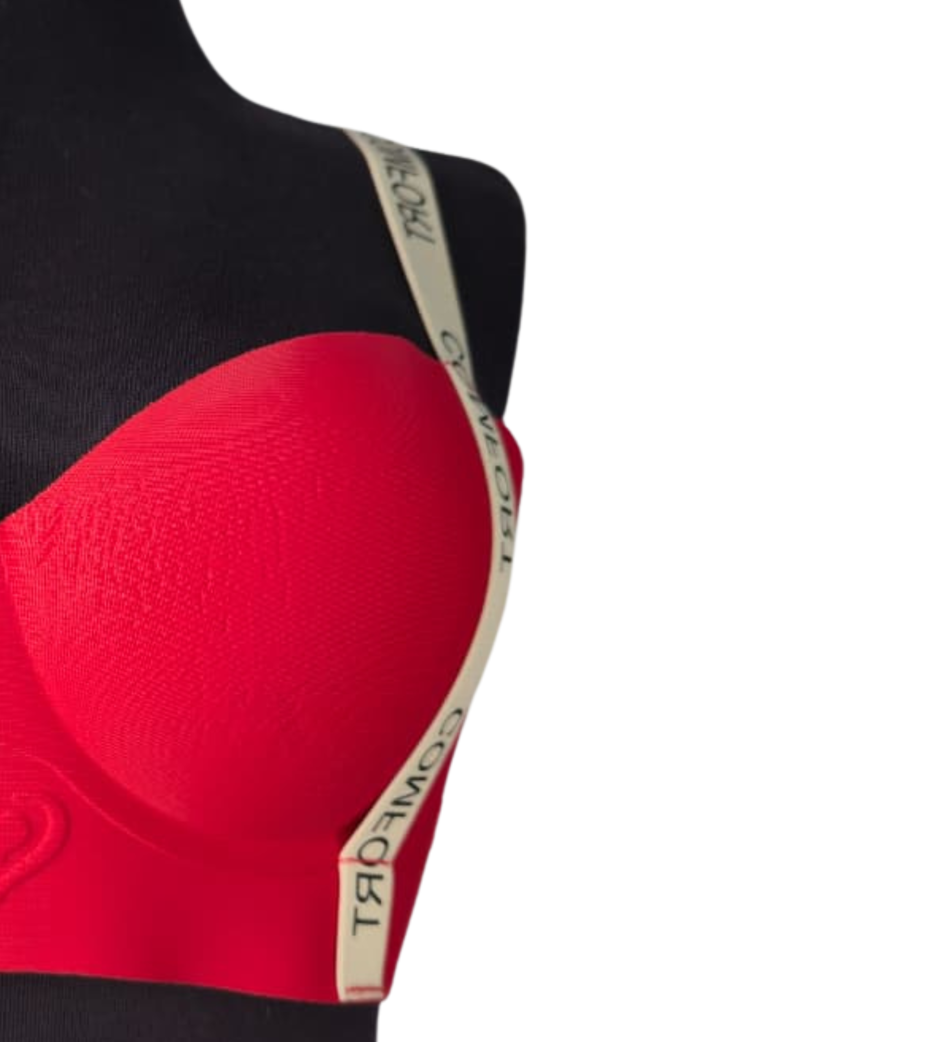 Red Comfort Strap Padded Bra