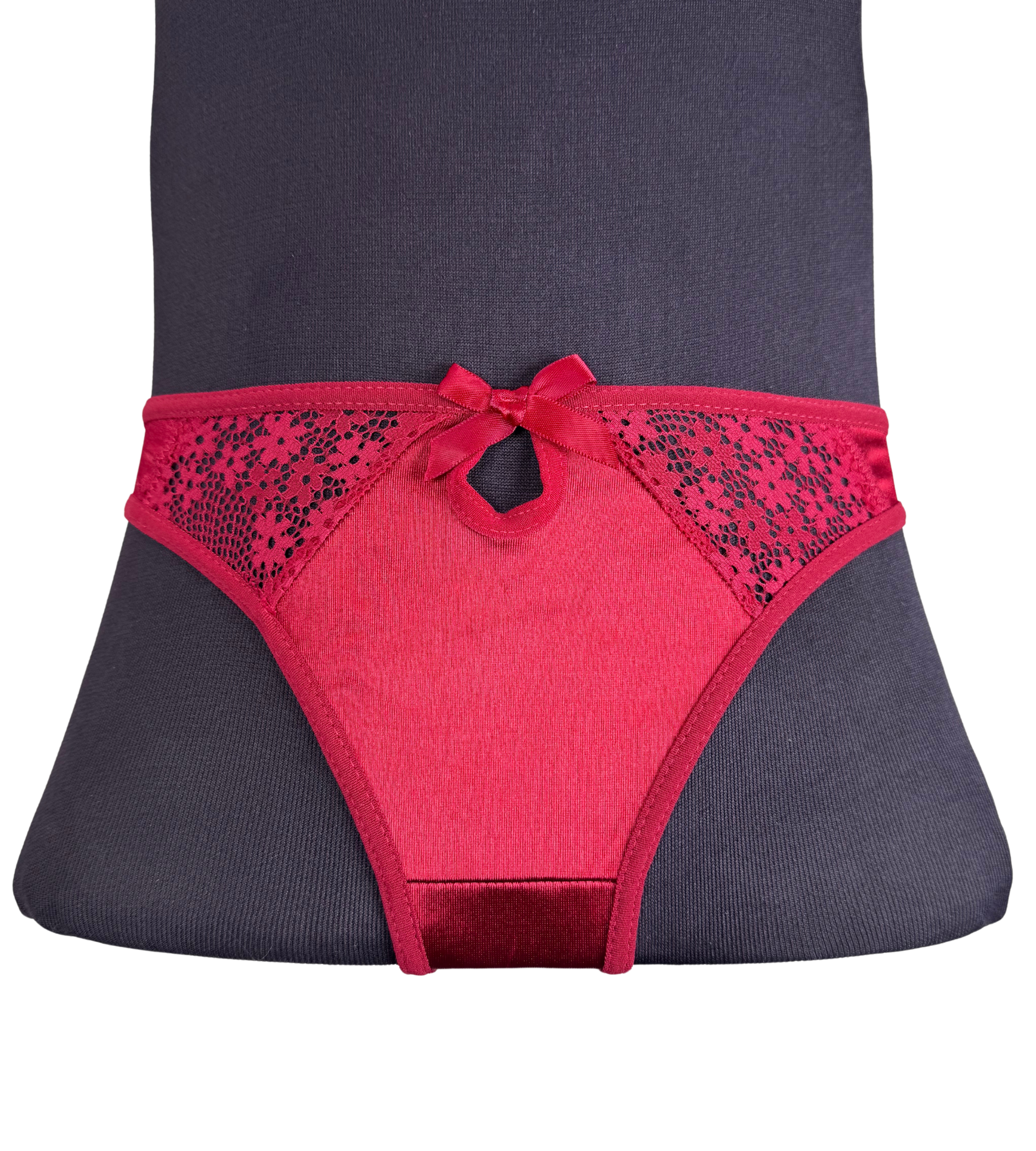 Red silk lingerie set