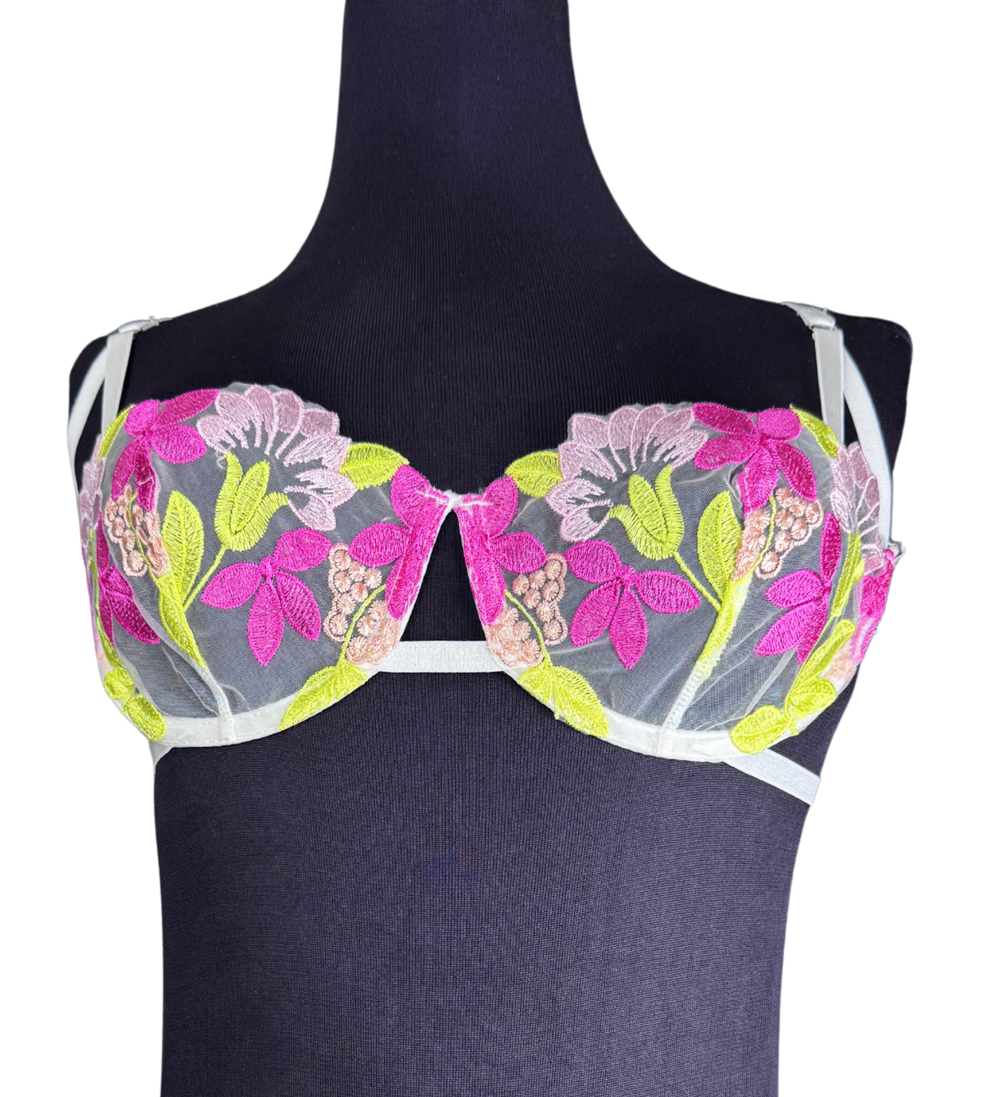 Floral Embroidered Lingerie Set