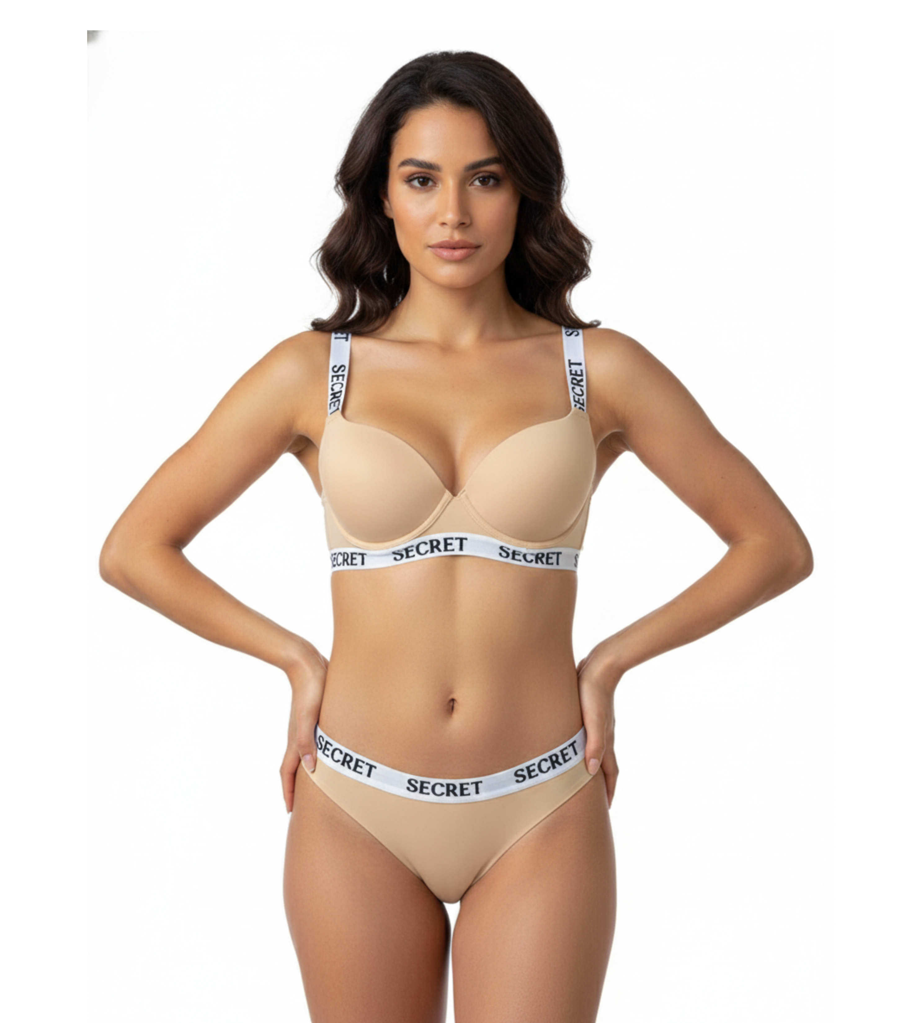 Beige Silk lingerie set