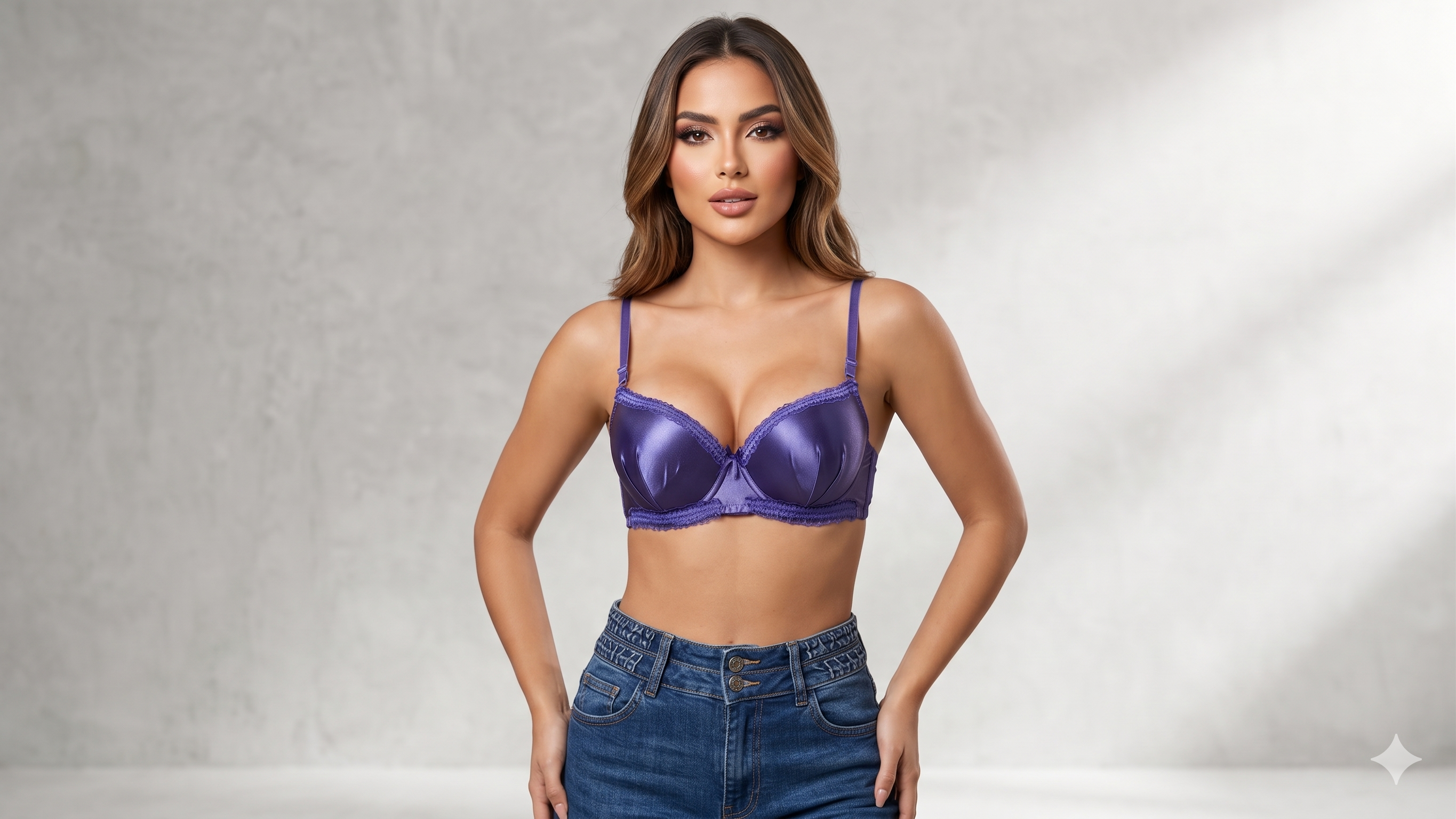 Satin padded bra