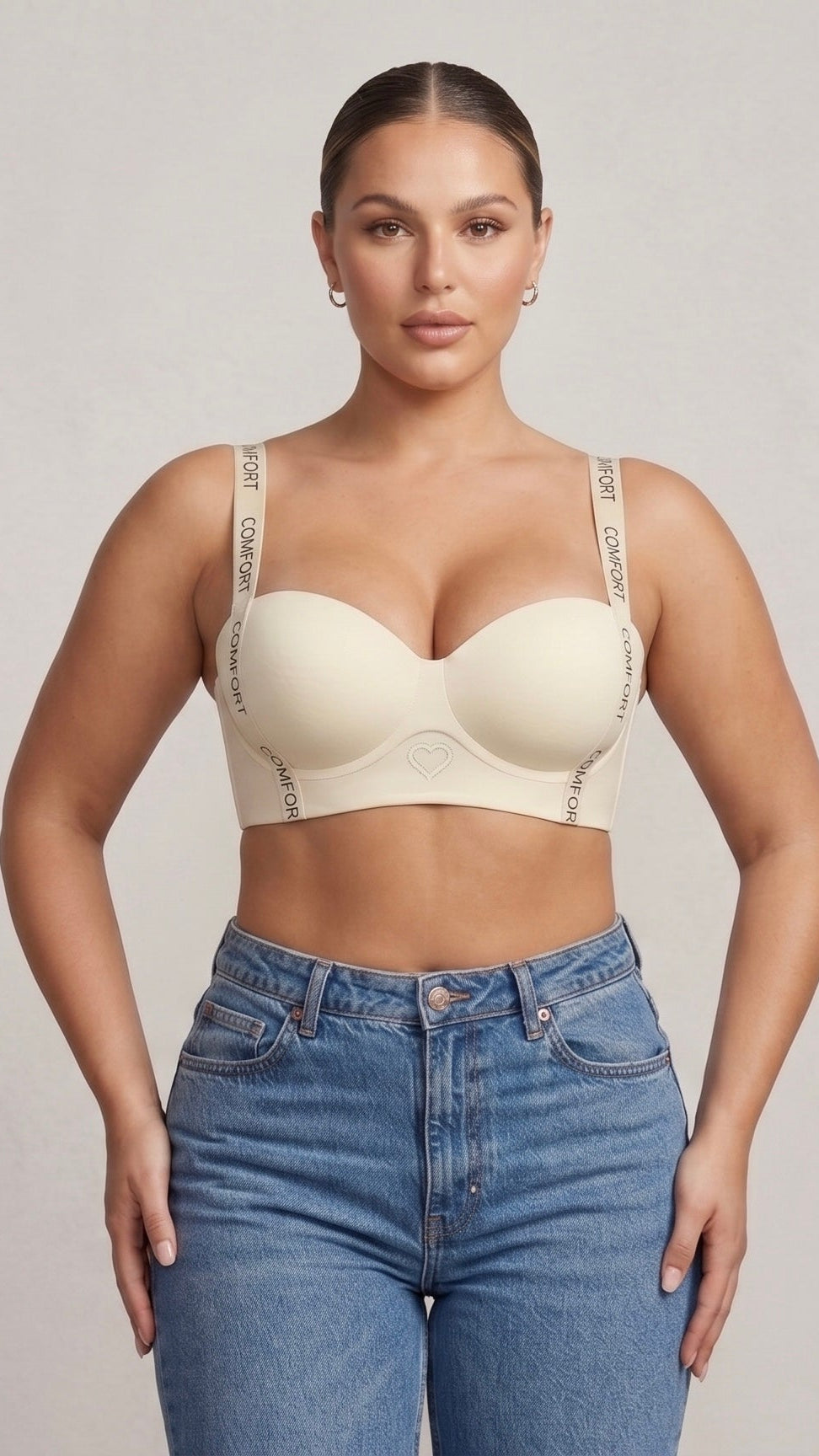Cream White Comfort Strap Padded Bra