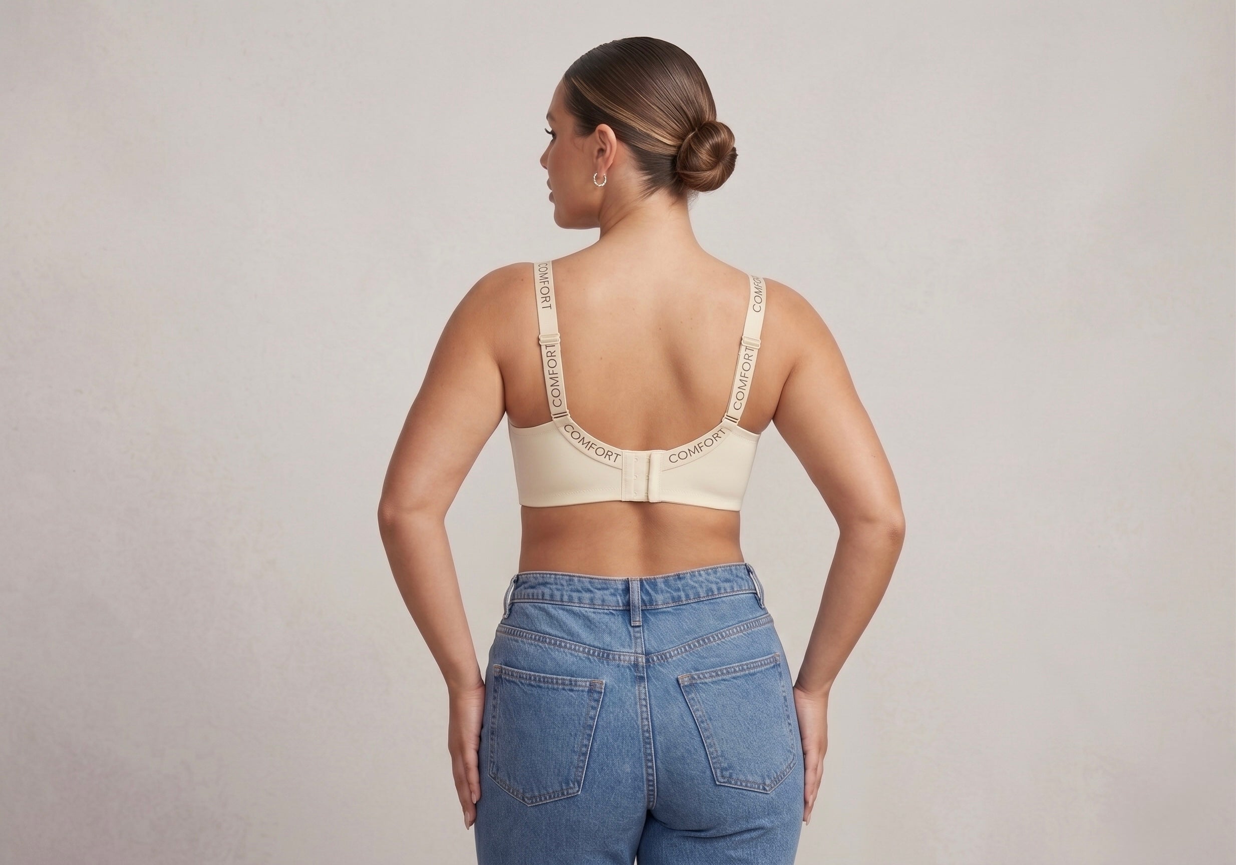 Cream White Comfort Strap Padded Bra